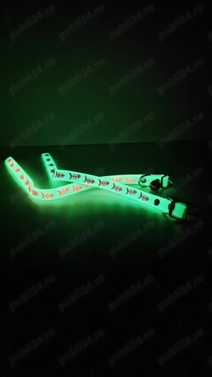 Zgarda fosforescenta cu clopotel - imagine 2