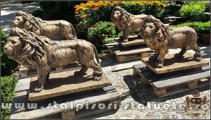 Statuetă leu mare în picioare, arămiu antichizat, model S33. - imagine 5