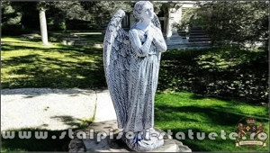 Statuetă îngeraș mare, gri patinat, model S20. - imagine 3