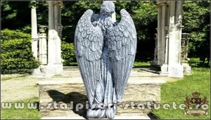 Statuetă îngeraș mare, gri patinat, model S20. - imagine 5