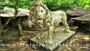 Statuetă leu mare, auriu antichizat, model S33. - imagine 2