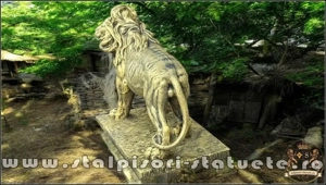 Statuetă leu mare, auriu antichizat, model S33. - imagine 3