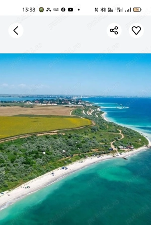  Proprietari vindem teren  pe faleza marii 10 hectare extravilan 18$ mp la plaja Farului Tuzla 