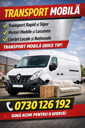 Transport auto de marfa, materiale, mobilier, mutari, frigo