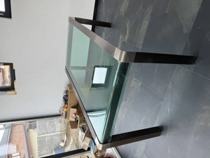 Masa de sticlă 8 persoane + scaune  - imagine 4