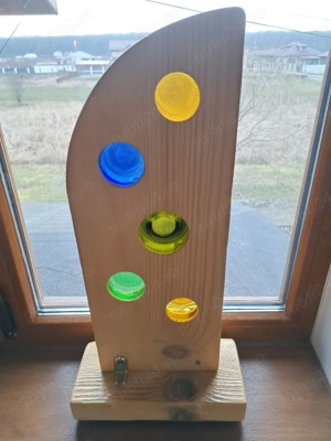 Decorațiune din lemn și sticlă reciclate . - imagine 2