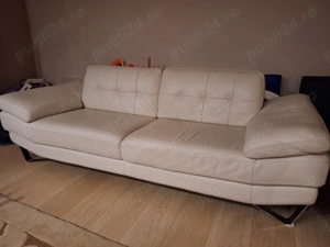 Vand Set Canapele Alb Bej Lux