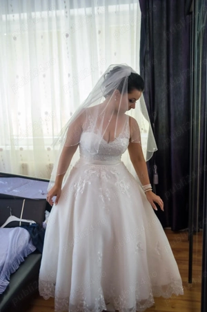 Rochie de Mireasa cu Perlute Comoda Purtata Doar Odata