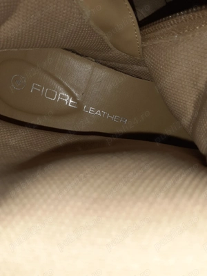 NOI: Cizme Fiore din piele naturală întoarsă tip mocasini cu franjuri și fermoar - imagine 4