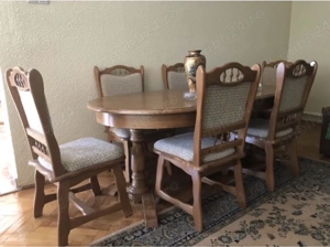 Masa cu 6 scaune lemn masiv