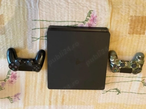 PlayStation 4 slim, 2 manete originale, 7 jocuri , încărcător