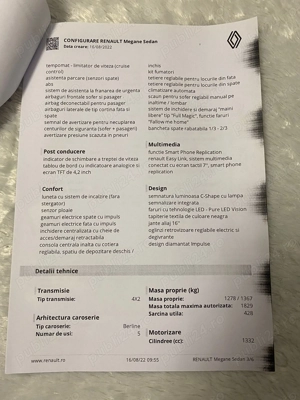 Renault Megane Sedan 2022   unic proprietar   istoric complet   stare foarte bună - imagine 9