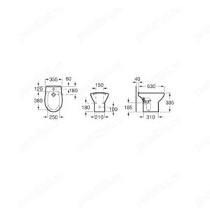 Bideu stativ, Roca, Victoria, alb - imagine 2