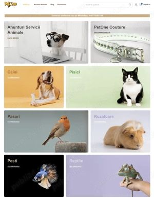 Vand Magazin Online Animale De Companie: Petshop fara stocuri + Anunturi Animale, Automatizat 100%