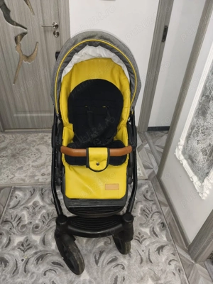 Căruț Krausman   Carucior 3 in 1 Nexxo Yellow   Testat ADAC