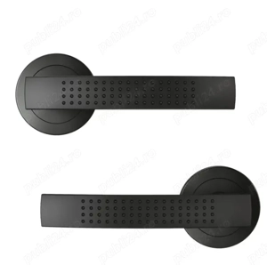 Maner tip rozeta pentru usa interior, Louna, aluminiu, negru