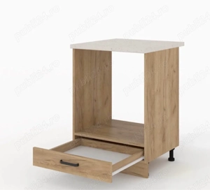 Corp inferior cuptor vio, 60x60x85, stejar aur k003