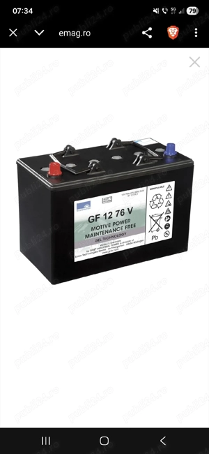 Baterie de 12 v VRLA cu gel - imagine 3