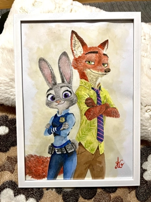 Tablou pictură Zootopia Zootropolis-Juddy Hopps and Nick Wilde