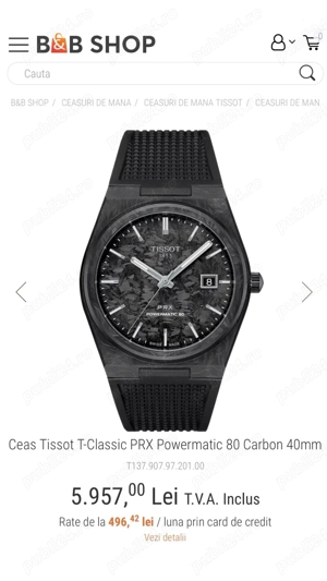 Tissot PRX Carbon Powermatic 80 Si