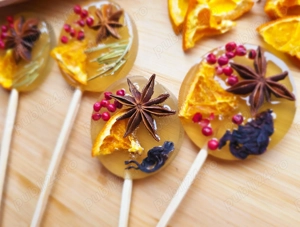 Set 3 Pirulito Artizanale   Cadou de Mărțișor cu Arome Botanice