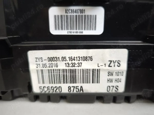 Ceas bord WV Jetta 2016 2l diesel  - imagine 5