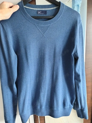 Bluzon GAP Men Blue Cotton Crewneck Sweatshirt Sweater Size S but fits M L