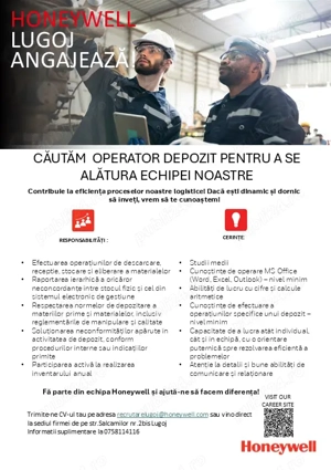Cautam Operator Depozit in Lugoj
