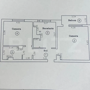 Apartament 2 camere, 55.20 mp, zona Steaua - imagine 12