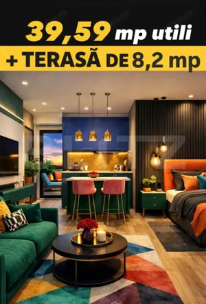 Zero Comision! Apartament studio, 40 mp, 1 Loc Parcare INCLUS, TVA INCLUS