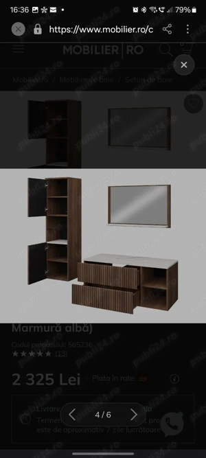 Vand oglinda si dulap suspendat 