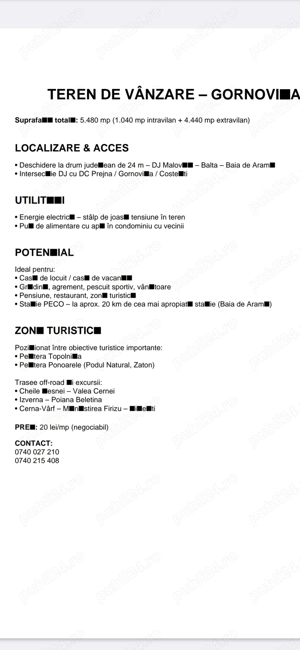 TEREN de Vânzare 