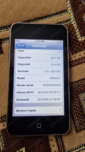 Vând iPod touch 32 Gb
