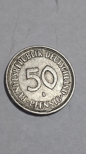 Monedă Germania 50 Pfennig 1970 D   vintage