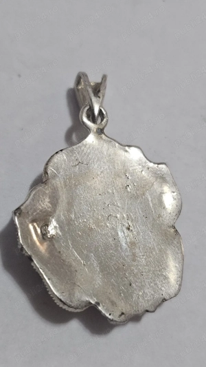 Pandantiv vechi din argint cu marcasite   stil Art Deco, foarte vechi. - imagine 2