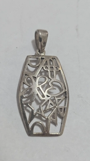 Pandantiv modern din argint 925   design abstract, foarte vechi.