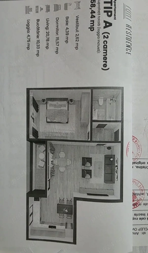 Apartament 2 camere , imobil nou, finisat modern, mobilat, utilat , 1 loc de parcare inclus   - imagine 8