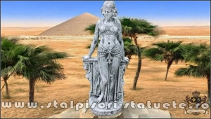 Statueta Mata Hari, gri patinat, model S28.