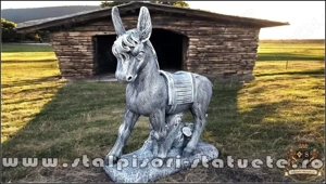 Statuetă măgăruș, gri patinat, model S29.