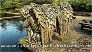 Set îngerași adormiți, auriu antichizat, model S76. - imagine 5