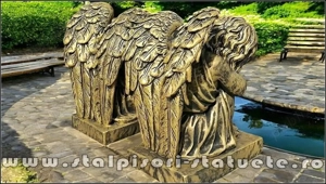 Set îngerași adormiți, auriu antichizat, model S76. - imagine 4