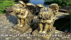 Set îngerași adormiți, auriu antichizat, model S76. - imagine 3