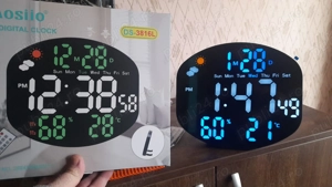 ceasuri electronice de masa sau perete display led telecomanda temperatura umiditate calendar cronom