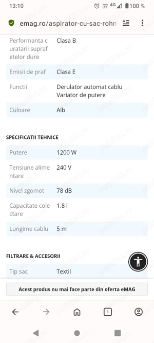 aspirator Rohnson 119  - imagine 2