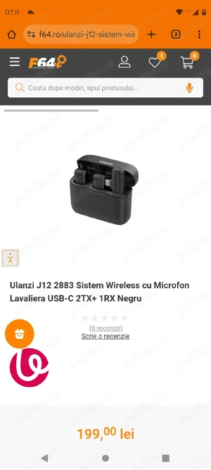 microfon lavaliera ulanzi  - imagine 3