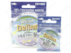Fir fluorocarbon inaintas Hitfish Deline 30m 50m 0.12-0.60mm, fabricat in Japonia de YGK