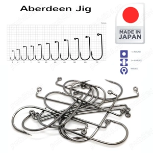 Carlige Jig neturnate AB Aberdeen Jig, 4 0 - 1000buc bulk, fabricate in Nishiwaki Japonia - imagine 2