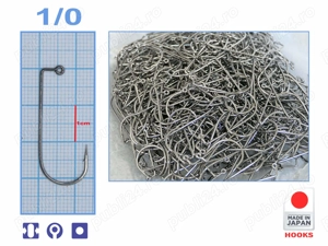 Carlige Jig neturnate AB Aberdeen Jig, 1 0 - 1000buc bulk, fabricate in Nishiwaki Japonia