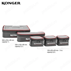 Set 5 truse (cutii cu feromoar) din eva (5 in 1) Konger pentru accesorii sau nada, 100% impermiabile