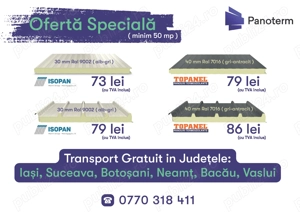 Depozit panouri sandwich termoizolante